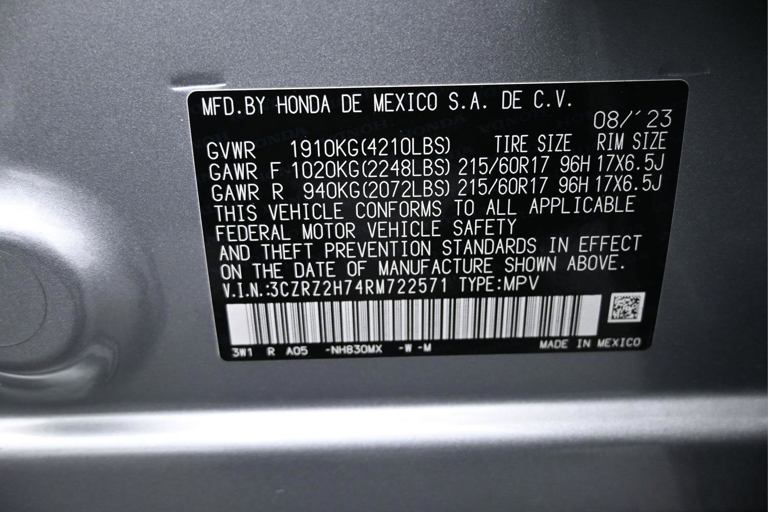 2024 Honda HR-V AWD EX-L